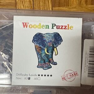 Colorful Elephant Wooden Puzzle
